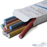 School chalk sticks 12 pieces, mixed colours