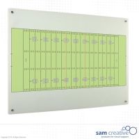 Whiteboard Glass Solid Rugby 45x60 cm