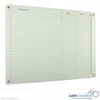 Whiteboard Glass Day Planner To-Do 100x150 cm