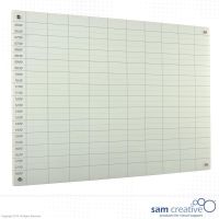 Whiteboard Glass Day Planner 8:00-18:00 60x90 cm