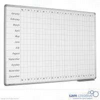 Whiteboard Year Planner Mon-Fri 45x60 cm