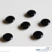 Whiteboard magnet 20mm round black (set 6)