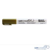 Glassboard marker wet erasable metallic gold